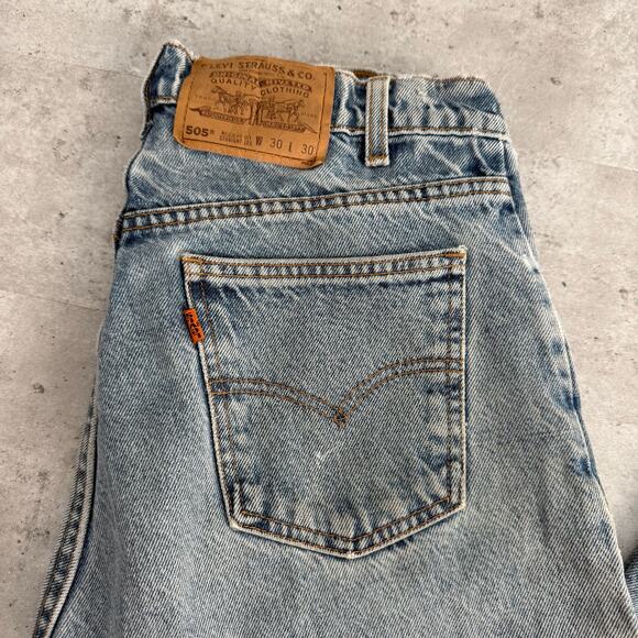 Vintage Levi’s 505 Light Wash Straight Leg Jeans Made in Puerto Rico W30 L30 - Picture 2 of 10